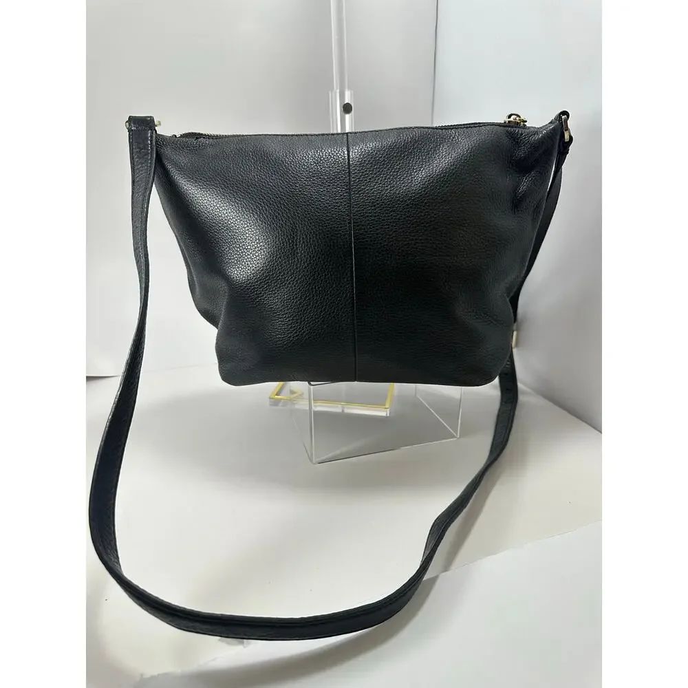 Kate Spade Grey Street Sandie Black Pebbled Leather Crossbody Bag WKRU3321